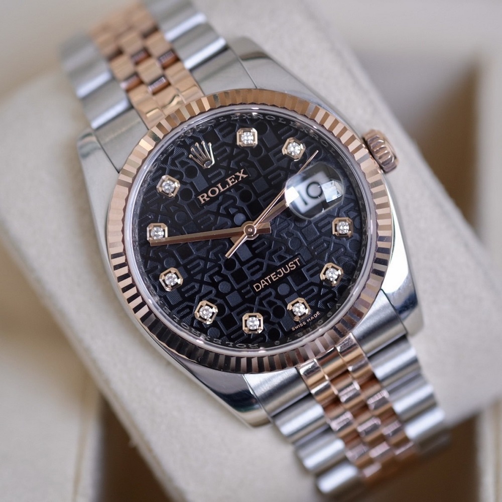 Đồng hồ Rolex Datejust 116231 Mặt vi tính đen Size 36mm