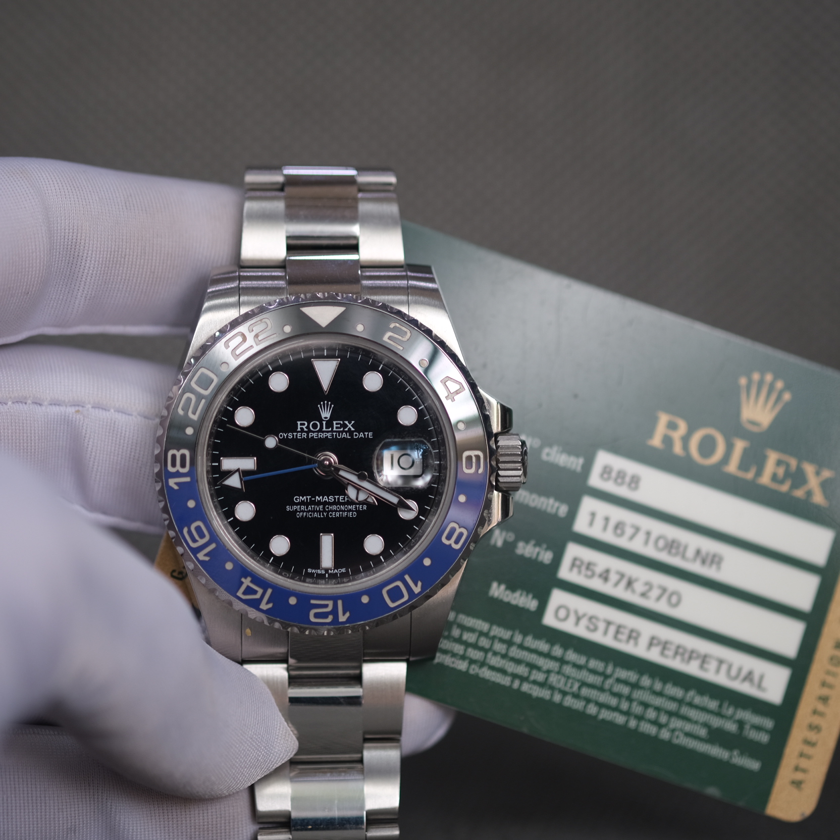 Đồng hồ Rolex 116710BLNR GMT Master II Batman mặt đen size 40mm
