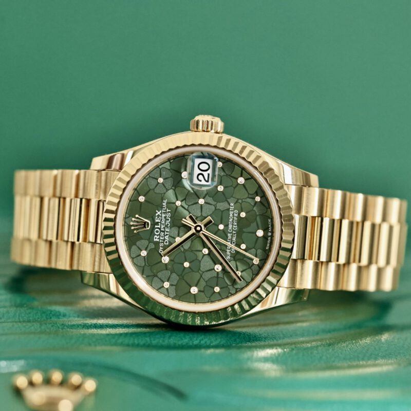 Đồng hồ Rolex 278278 vàng 18k Mặt số xanh