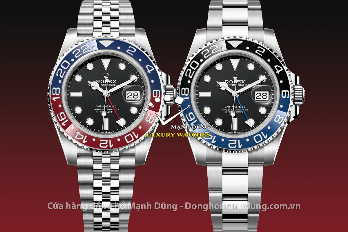 Rolex GMT-Master II Ref. 126710BLRO (Pepsi) và 126710BLNR (Batman)