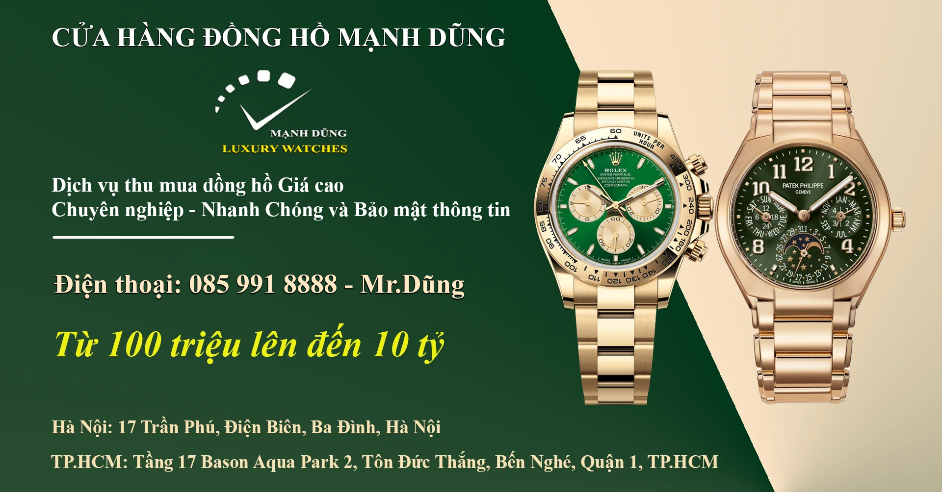 Thu mua đồng hồ giá cao